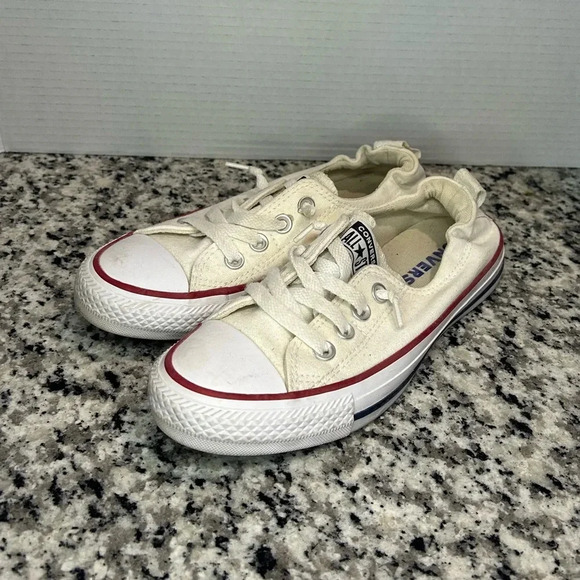 Converse Chuck Taylor All Star White Elastic-Collar Sneakers Women's Size US 6 - Picture 1 of 6